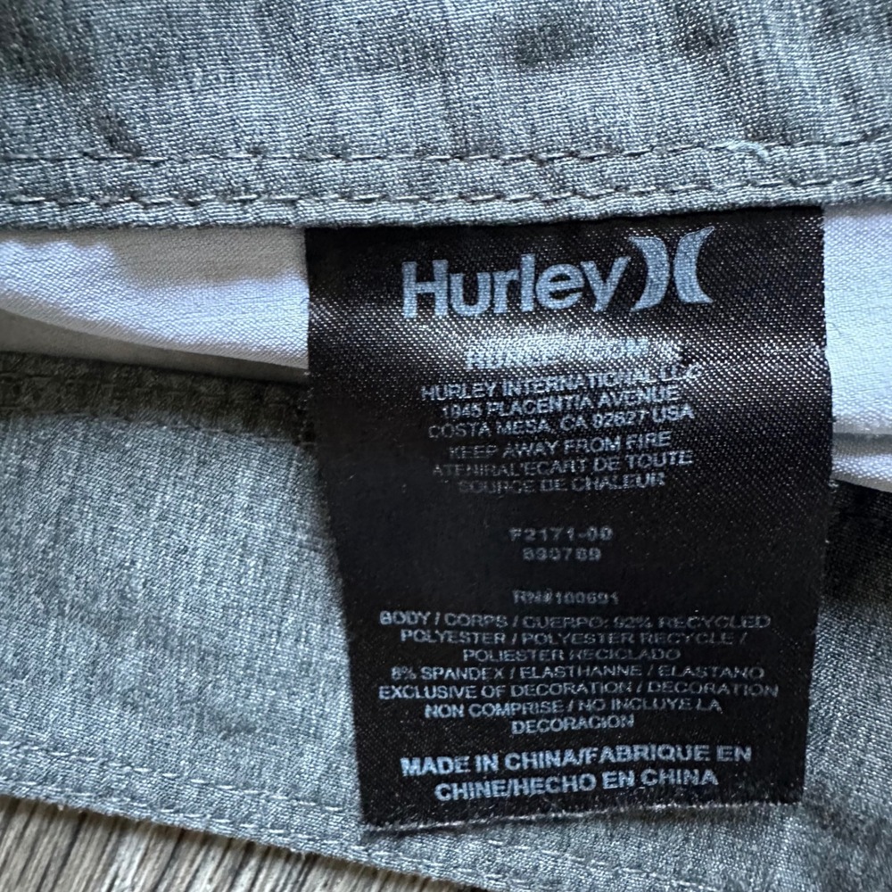 Hurley Phantom‎ Board Shorts Mens 36 Blue Checkered Plaid Swim Trunks F2171-00 - Picture 2 of 7